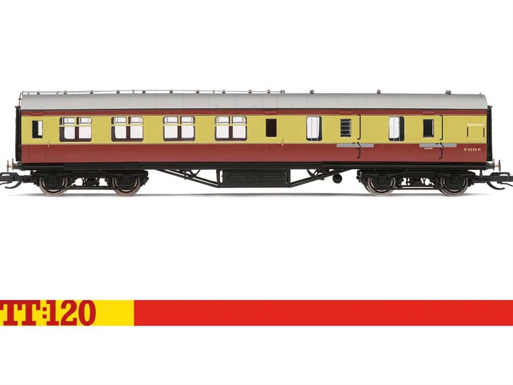 Hornby TT:120 TT4038A BR ex-LMS Brake Third Class Corridor Coach M5598M BR Crimson & Cream