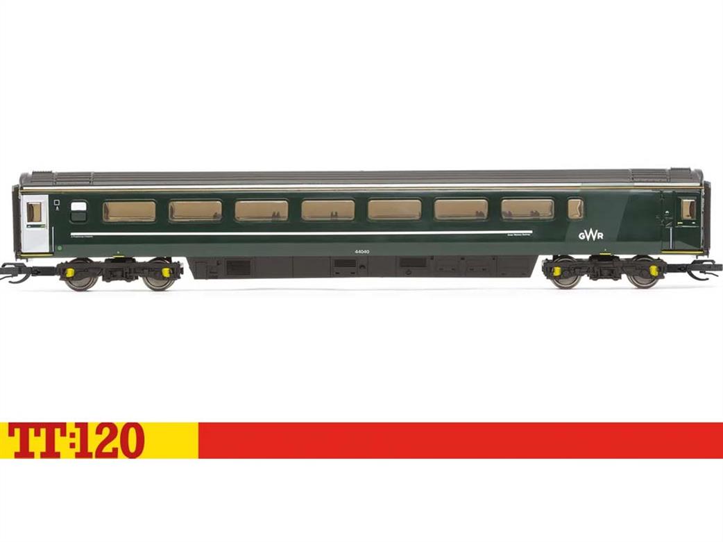 Hornby TT:120 TT4041 GWR InterCity 125 HST Mk3 TGS Standard Class Coach with Guards Office 44040 GWR Green