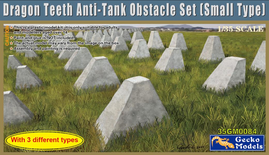 Gecko Models 1/35 35GM0084 Dragon Teeth Anti-Tank Obstacle set small type.