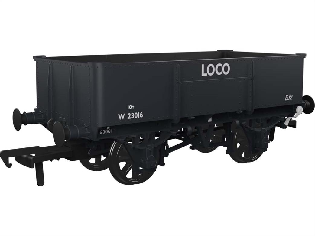 Rapido Trains OO 977008 BR W23016 ex-GWR Diagram N19 10-ton Loco Coal Wagon GWR Dark Grey BR Lettering