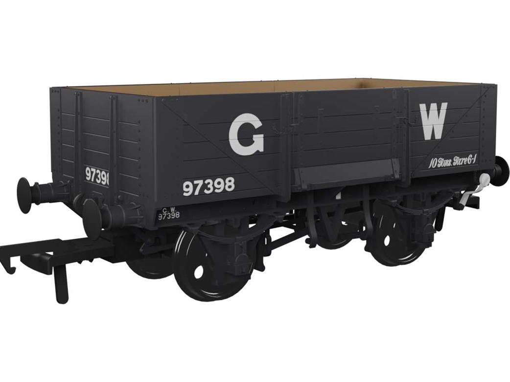 Rapido Trains OO 971004 GWR 97398 Diagram O18 5 Plank Open Merchandise Wagon GWR Grey 16in Lettering