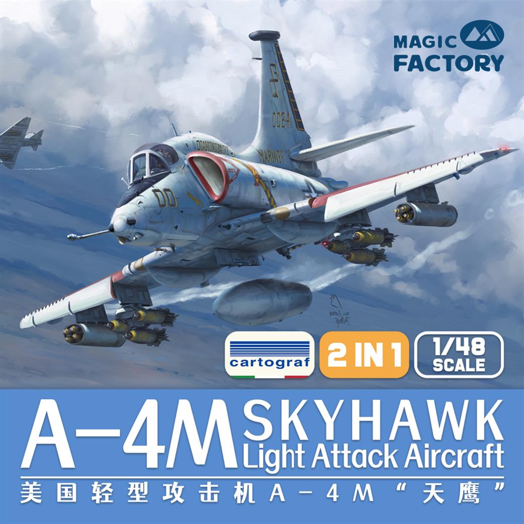 Magic Factory 1/48 5002 A-4M Skyhawk Light Attack Aircraft 2 in 1 Kit