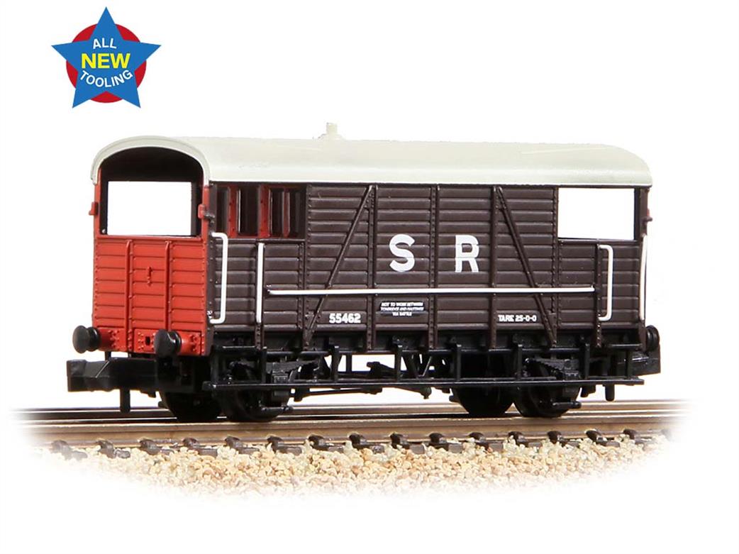 Graham Farish N 378-026 SR ex-SECR 25Ton Goods Train Brake Van SR Brown