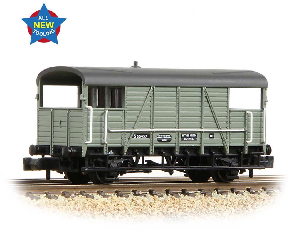 Graham Farish N 378-027 BR ex-SECR 25Ton Goods Train Brake Van BR Grey