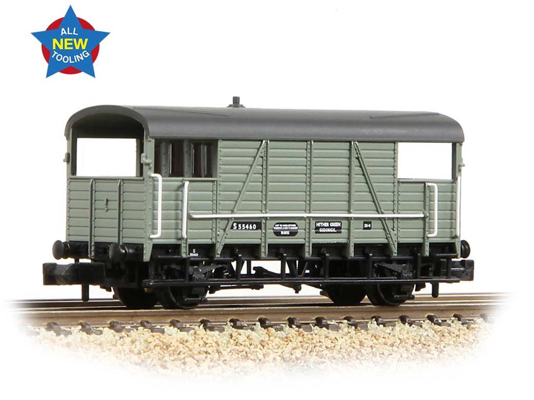 Graham Farish N 378-027A BR ex-SECR 25Ton Goods Train Brake Van BR Grey