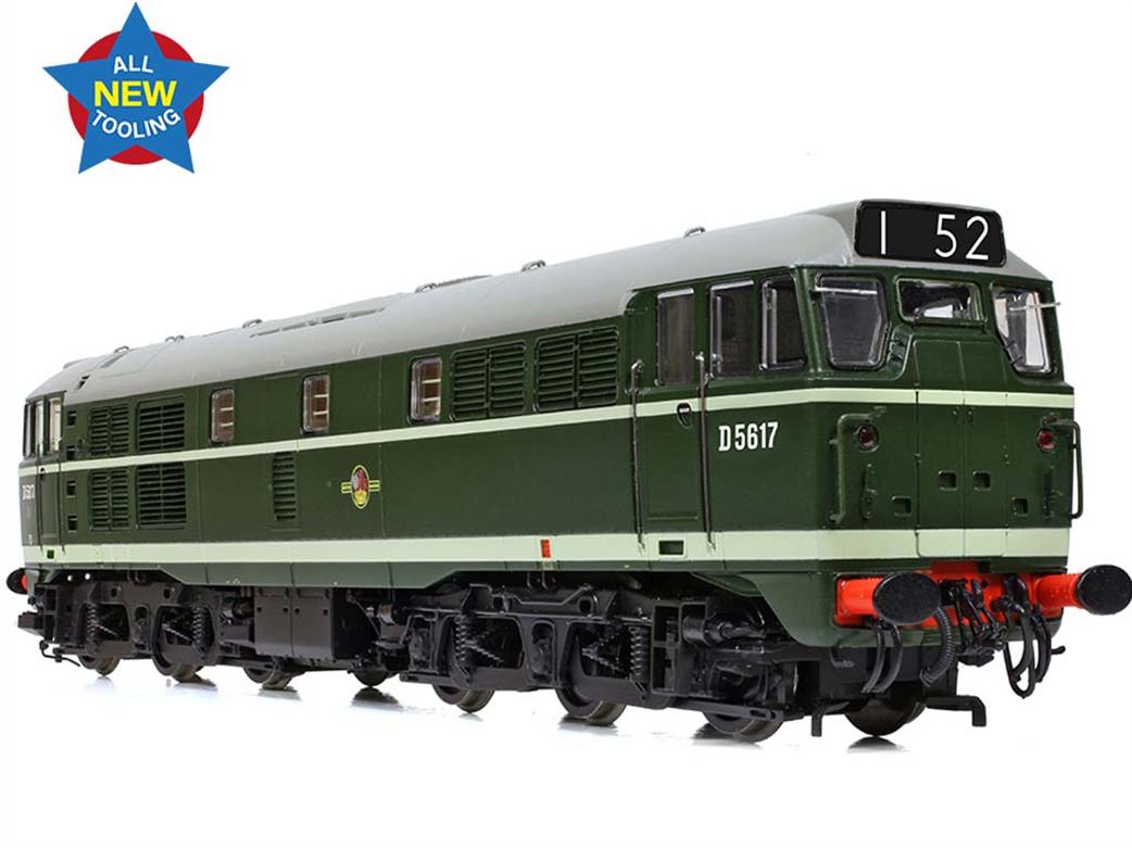 Bachmann OO 35-801A BR D5617 Class 30 Brush Mirrlees Type 2 Diesel Locomotive Green Late Crest