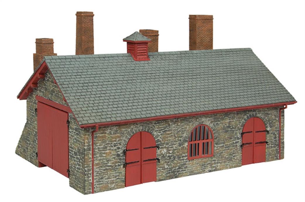 Bachmann OO9 44-0198R Narrow Gauge Blacksmith's and Wagon Workshop Red