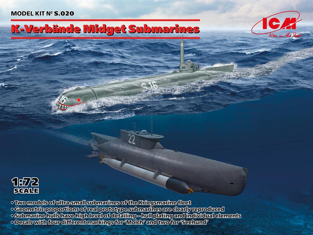 ICM 1/172 S.020 K-Verbande Midget Submarines