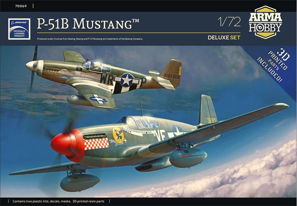 Arma Hobby 1/72 70069 P-51B Mustang Deluxe Set