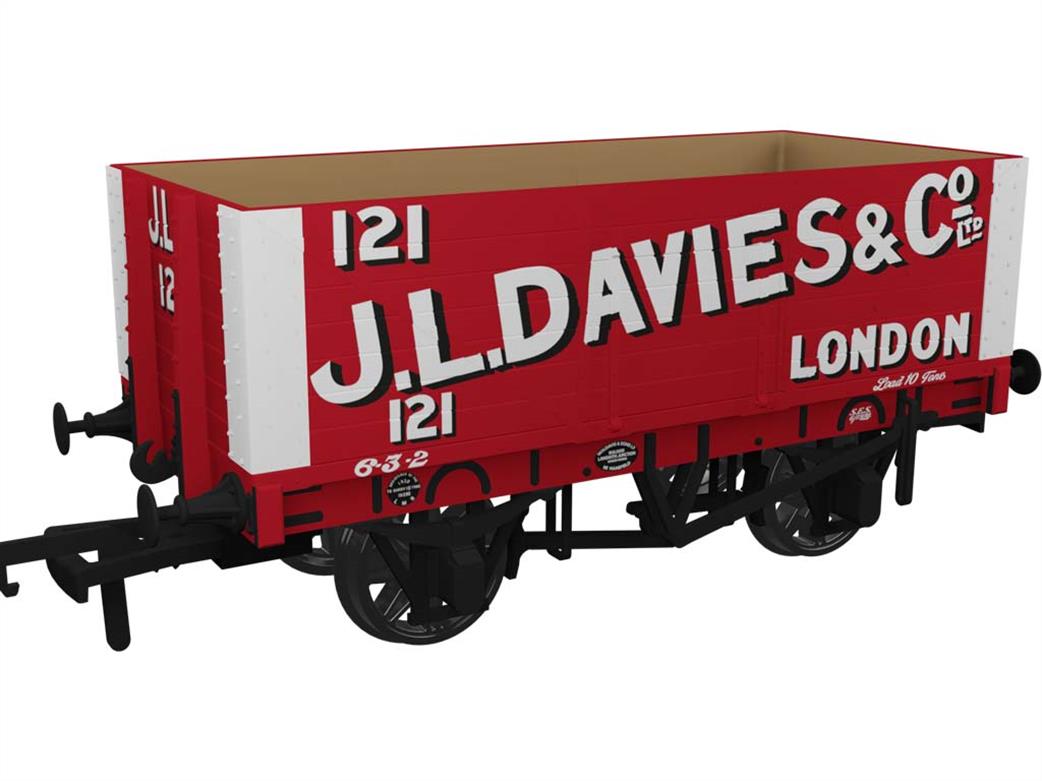 Rapido Trains OO 967422 J L Davies & Co London 121 RCH 1907 Type 7 Plank Open Wagon