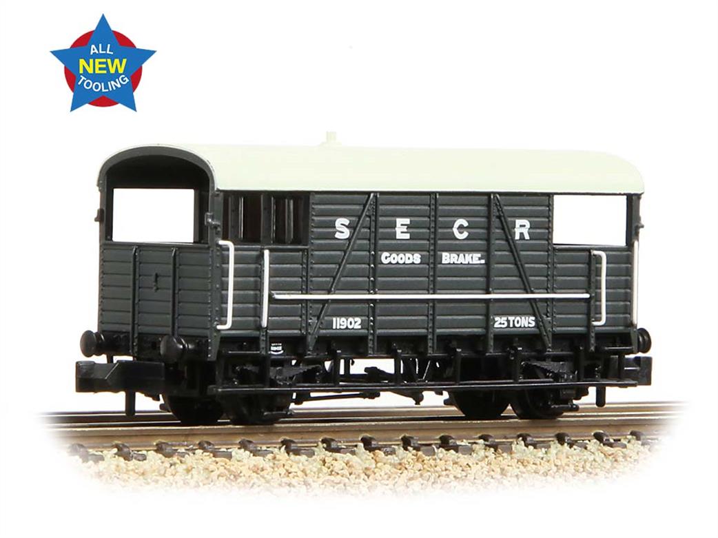 Graham Farish N 378-025 SECR 25Ton Goods Train Brake Van SE&CR Grey