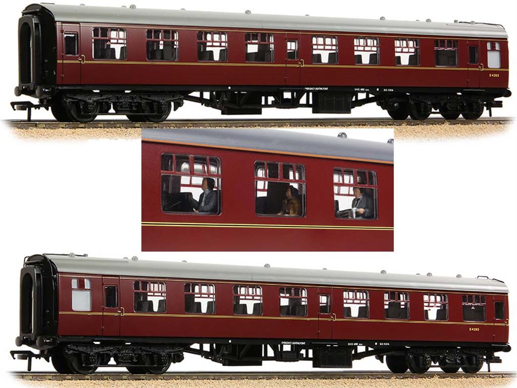 Bachmann OO 39-060APF BR Mk1 TSO Second Class Open Coach Maroon with Passenger Figures