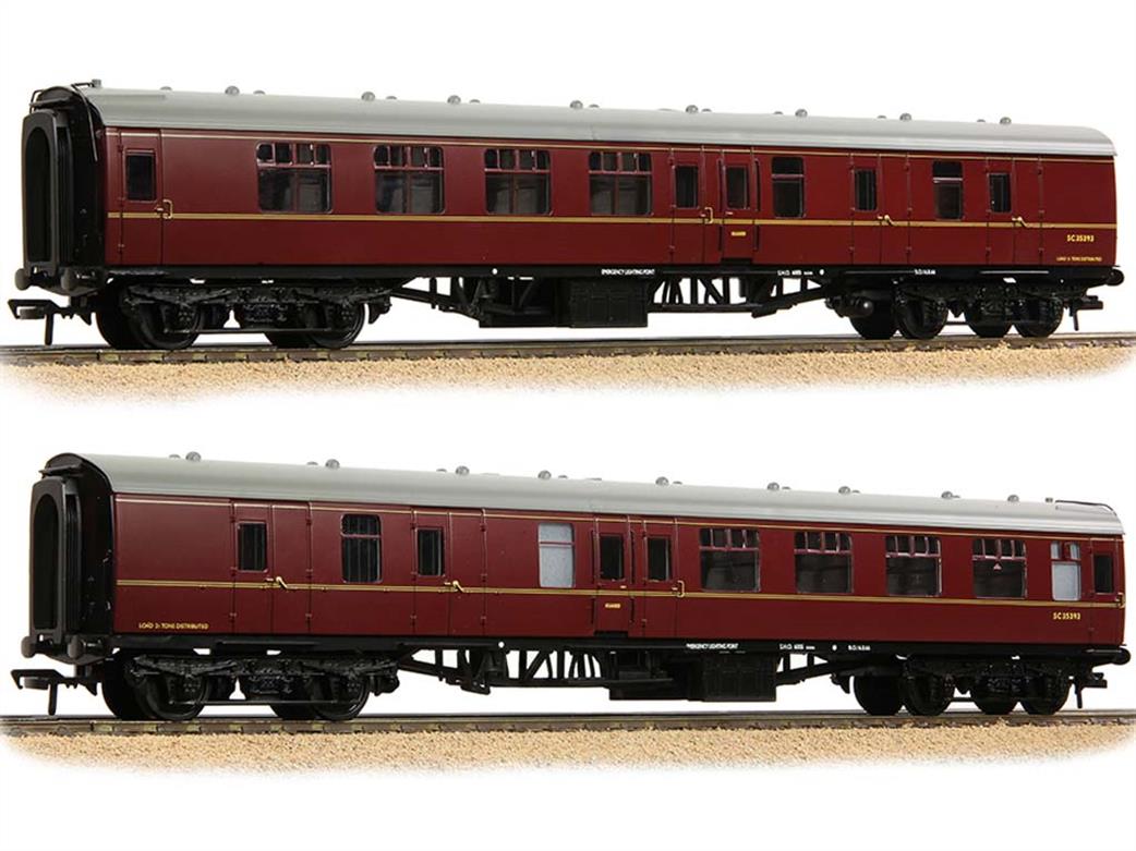 Bachmann OO 39-084 BR Mk1 BSK Second Class Brake Coach Maroon