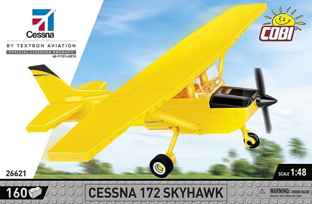 Cobi 1/48 26621 Cessna 172 Skyhawk Yellow Block Model