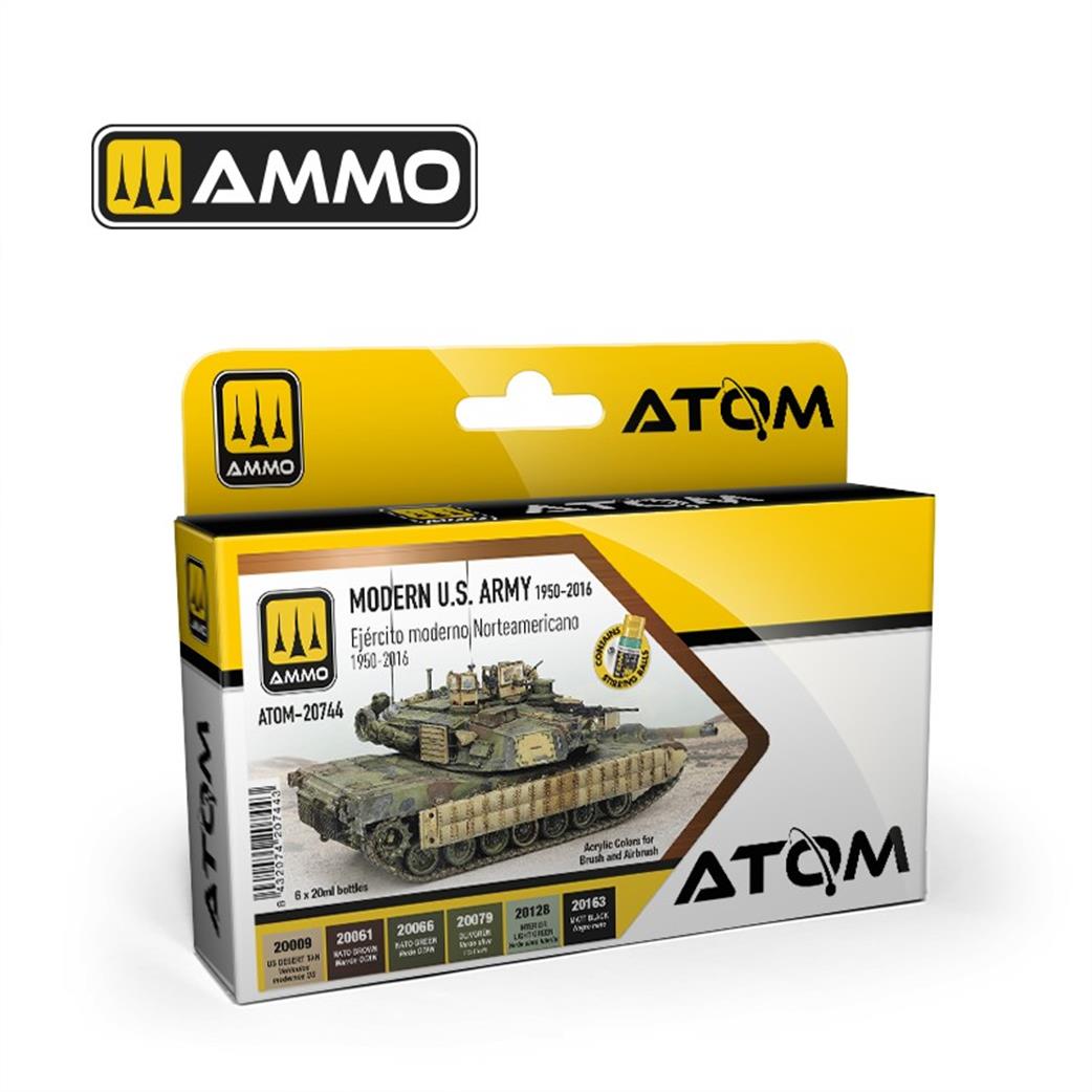 Ammo of Mig Jimenez  ATOM-20744 US Army 1950-2016 Paint Set