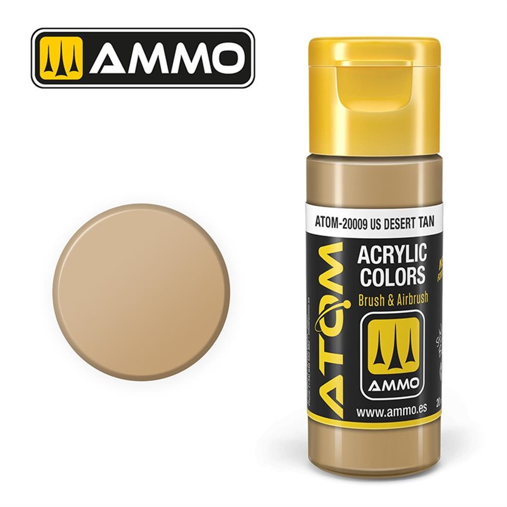 Ammo of Mig Jimenez  ATOM-20009 Atom Color US Desert Tan 20ml Acrylic Paint