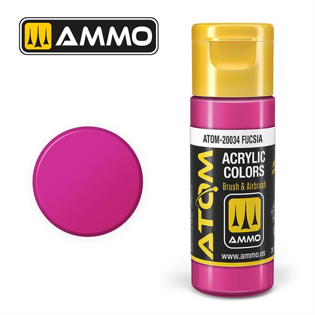 Ammo of Mig Jimenez  ATOM-20034 Atom Color Fucsia 20ml Acrylic Paint