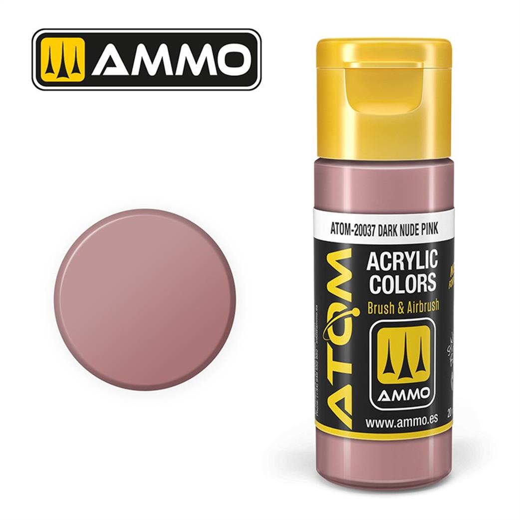 Ammo of Mig Jimenez  ATOM-20037 Atom Color Dark Nude Pink 20ml Acrylic Paint