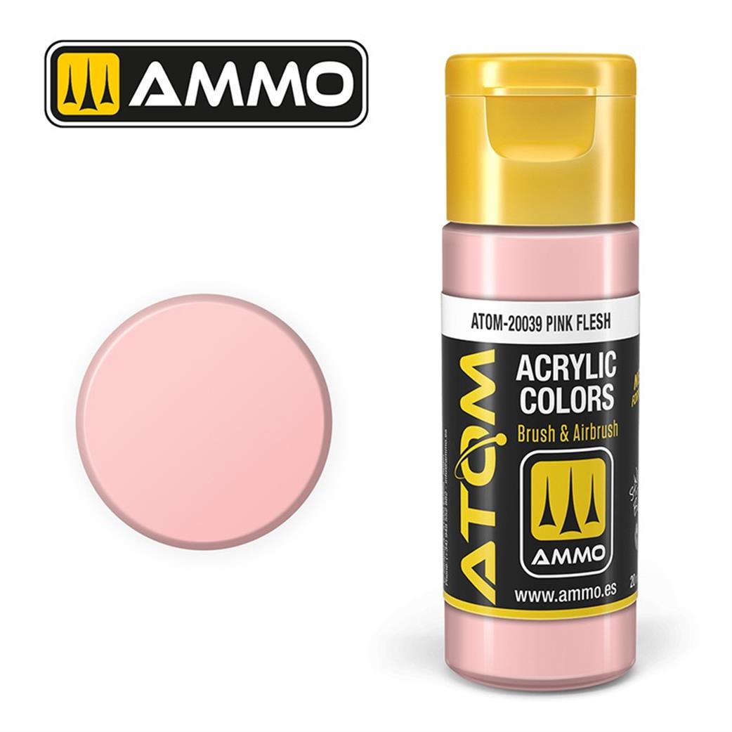 Ammo of Mig Jimenez  ATOM-20039 Atom Color Pink Flesh 20ml Acrylic Paint