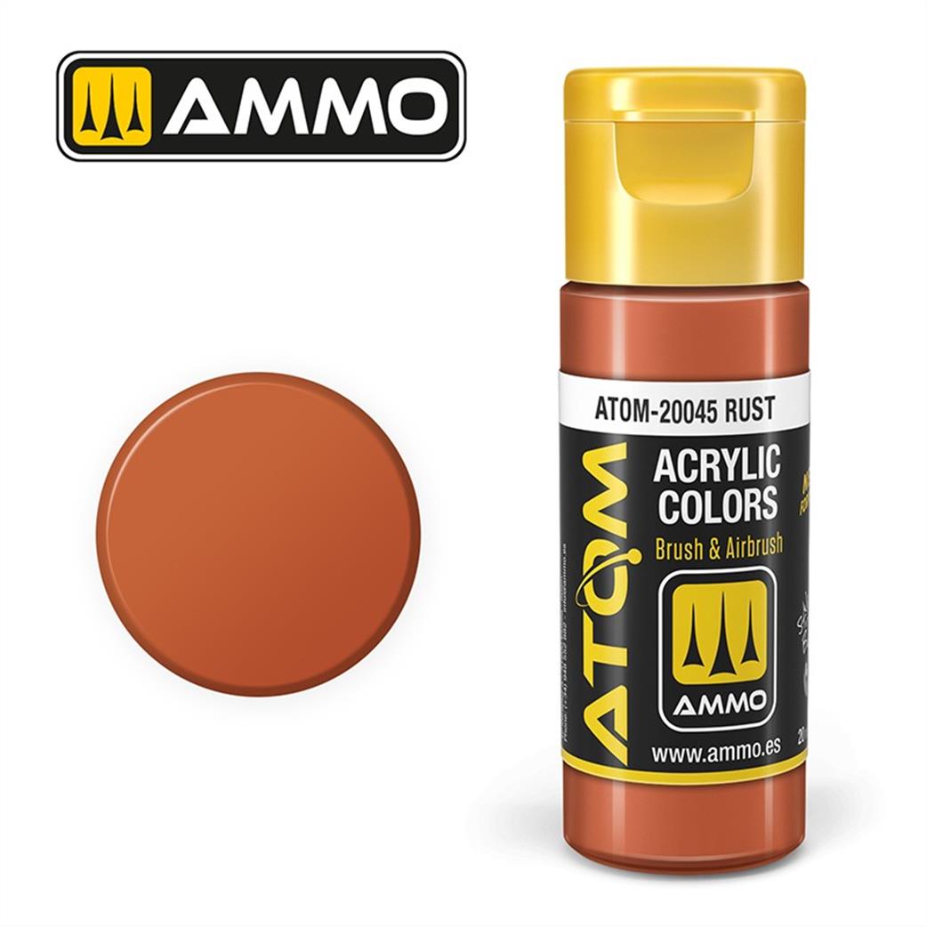 Ammo of Mig Jimenez  ATOM-20045 Atom Color Rust 20ml Acrylic Paint