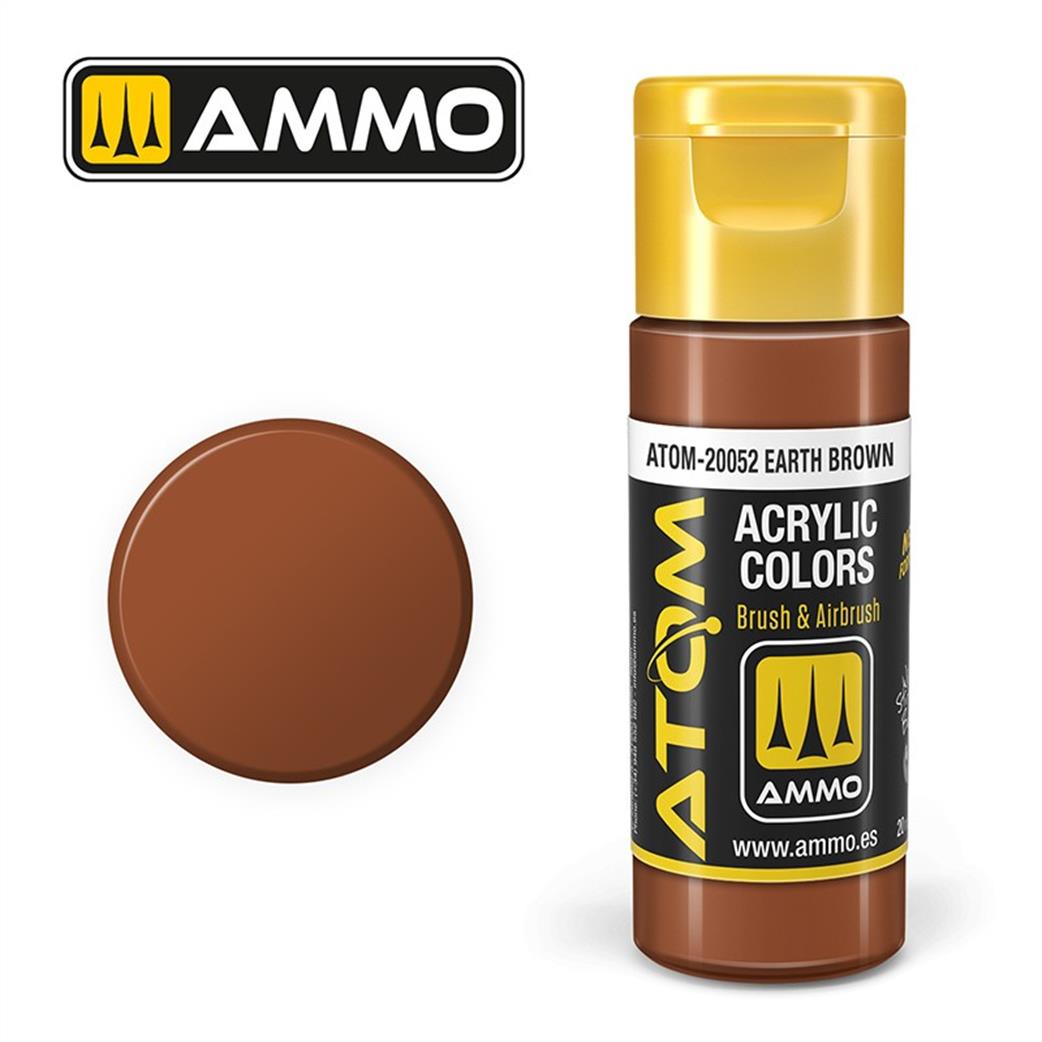 Ammo of Mig Jimenez  ATOM-20052 Atom Color Earth Brown 20ml Acrylic Paint