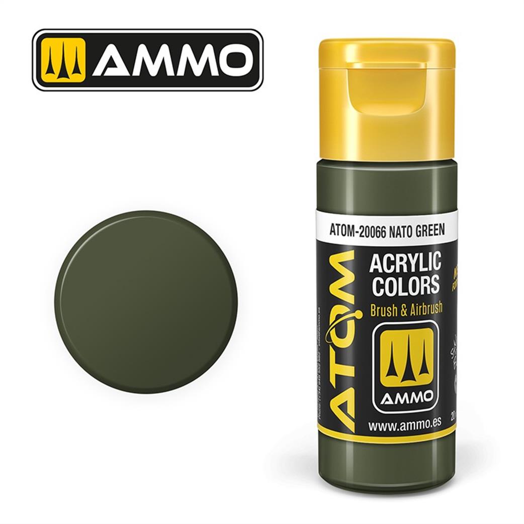 Ammo of Mig Jimenez  ATOM-20066 Atom Color NATO Green 20ml Acrylic Paint