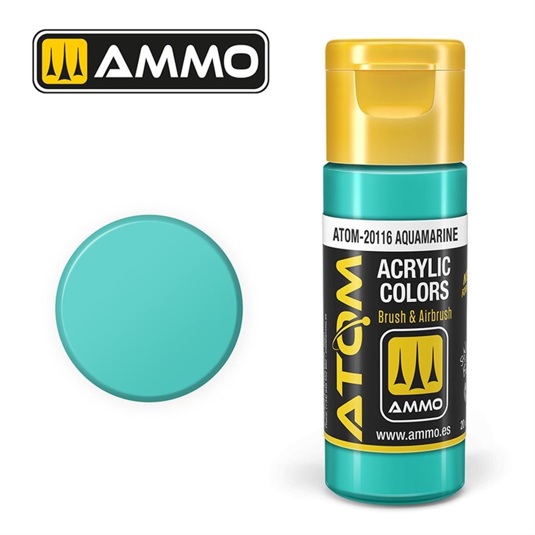 Ammo of Mig Jimenez  ATOM-20116 Atom Color Aquamarine 20ml Acrylic Paint