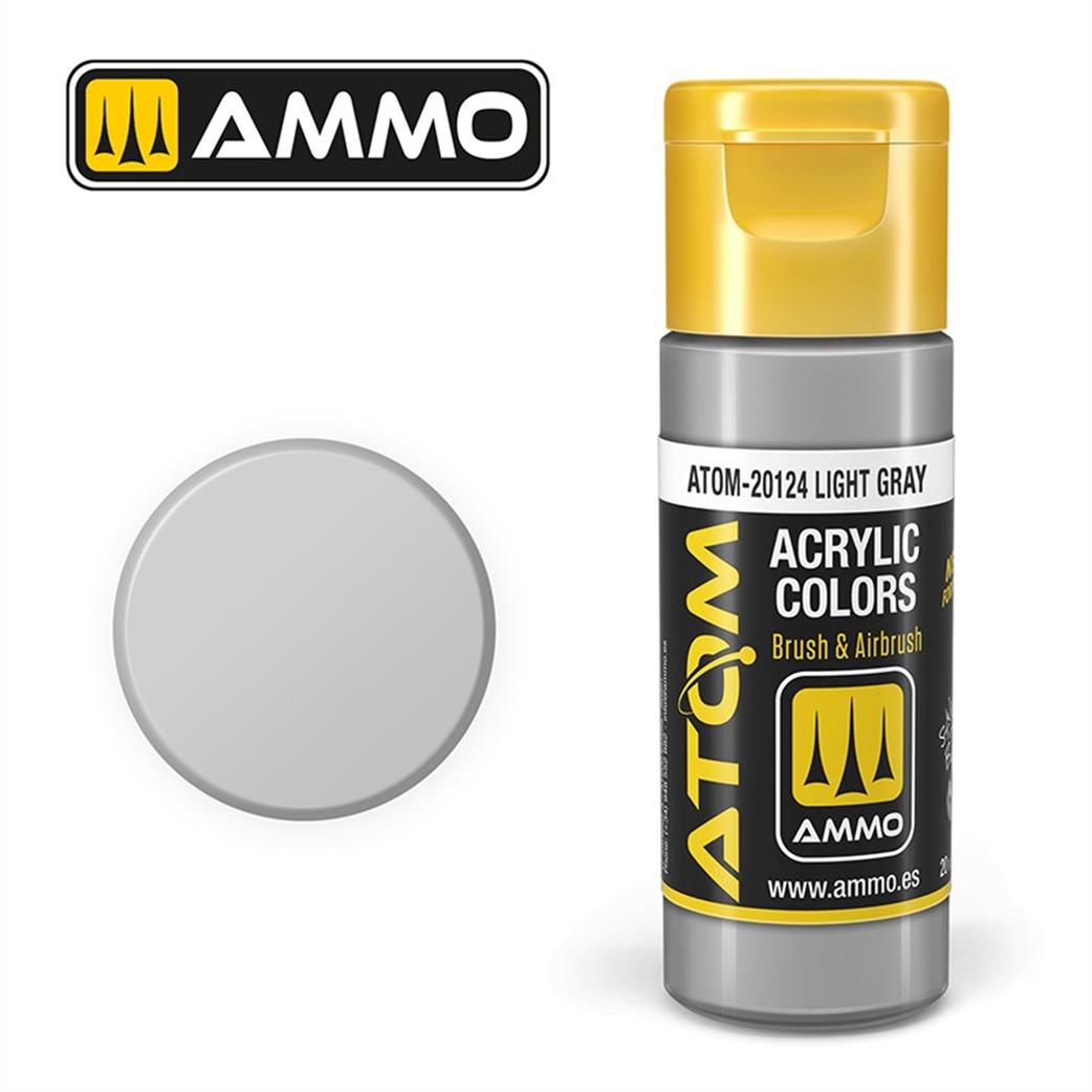 Ammo of Mig Jimenez  ATOM-20124 Atom Color Light Gray 20ml Acrylic Paint