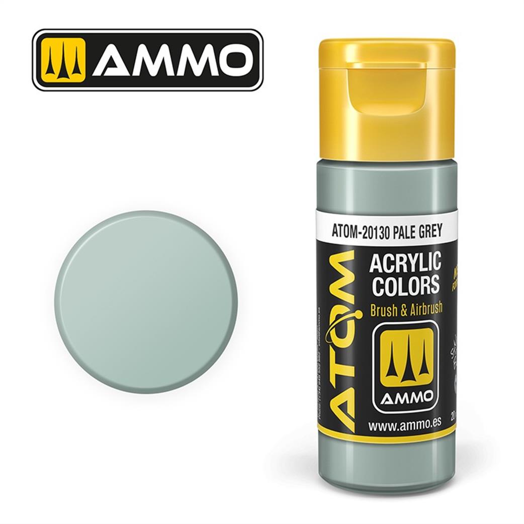 Ammo of Mig Jimenez  ATOM-20130 Atom Color Pale Grey 20ml Acrylic Paint