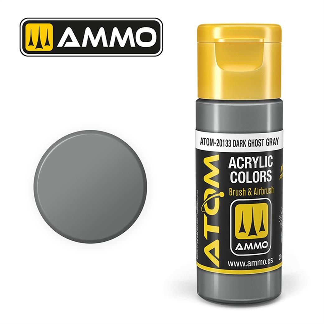 Ammo of Mig Jimenez  ATOM-20133 Atom Color Dark Ghost Gray 20ml Acrylic Paint