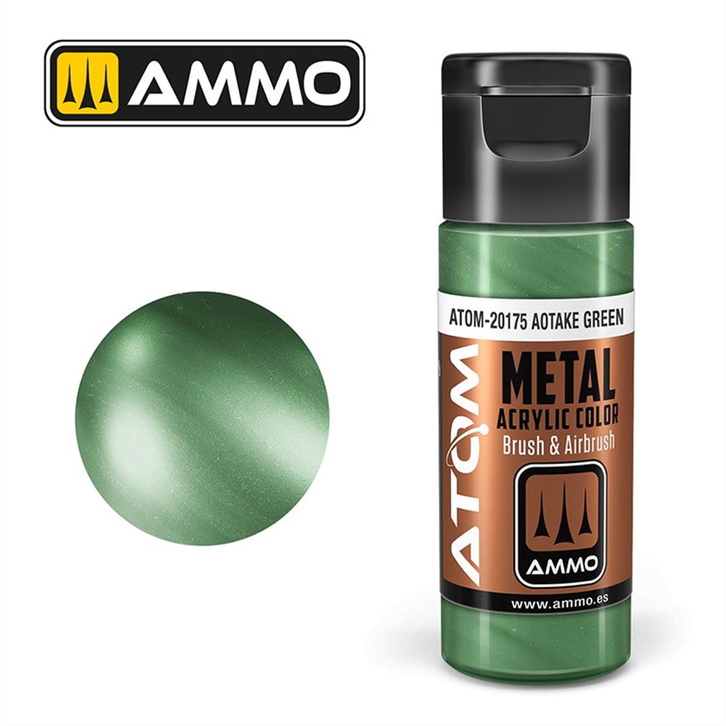 Ammo of Mig Jimenez  ATOM-20175 Atom Color Metallic Aotake Green 20ml Acrylic Paint