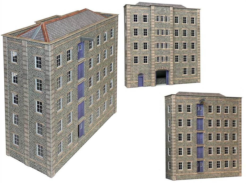 Metcalfe OO PO290 Grimy Old Mill Card Construction Kit