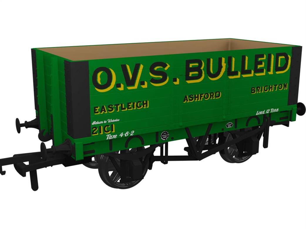 Rapido Trains OO 967428 O V S Bulleid Eastleigh Ashford Brighton 21C1 RCH 1907 Type 7 Plank Open Wagon Malachite Green