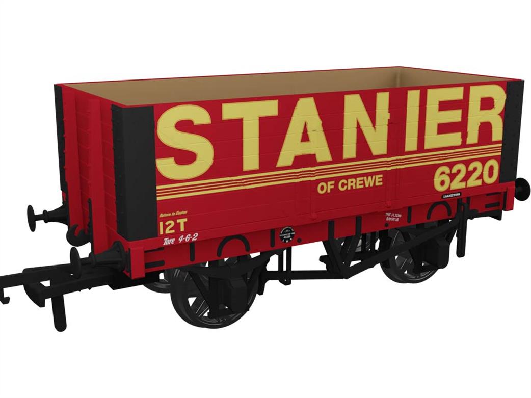 Rapido Trains OO 967427 Stanier Crewe 6220 RCH 1907 Type 7 Plank Open Wagon Crimson Lake