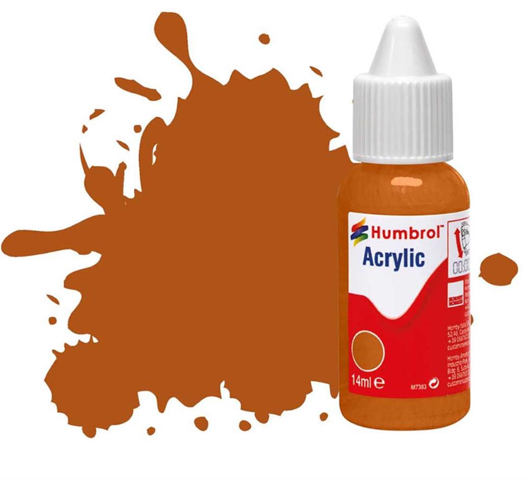 Humbrol  DB0009 9 Tan Gloss 14ml Acrylic Paint Dropper Bottle