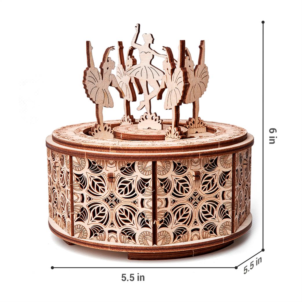 Wood Trick  WDTK038 Dancing Ballerinas music box 3D wooden construction kit