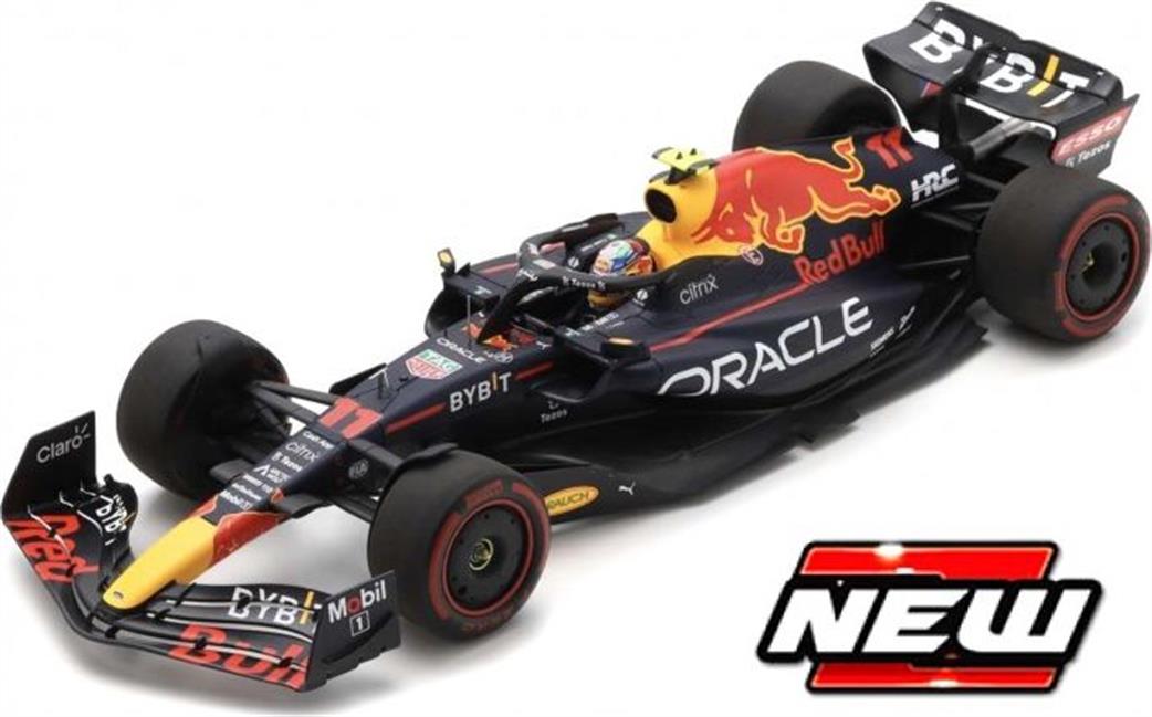 Burago 1/43 B18-38083P Red Bull Racing RB19 2023 F1 #11 Sergio Perez w/Helmet and Showcase Model