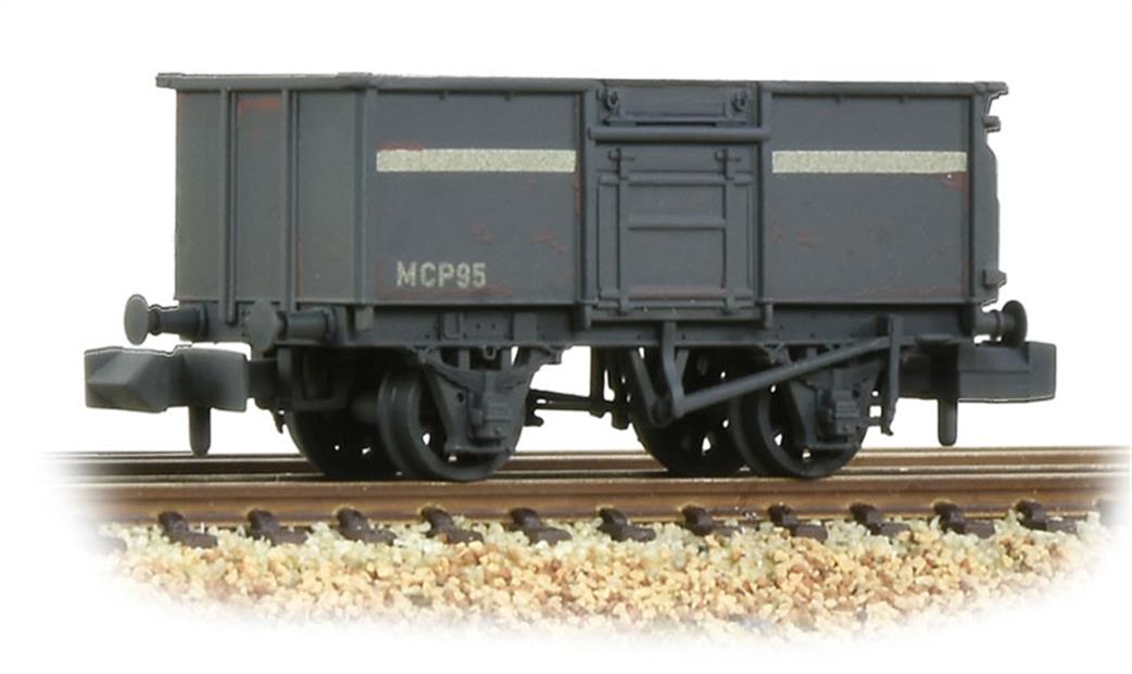 Graham Farish N 377-256 BR 16t Steel Mineral Wagon NCB Grey (Weathered)