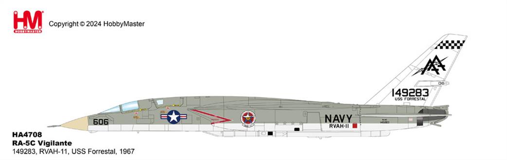 Hobby Master 1/72 HA4708 RA-5C Vigilante RVAH-11 USS Forrestal 1967