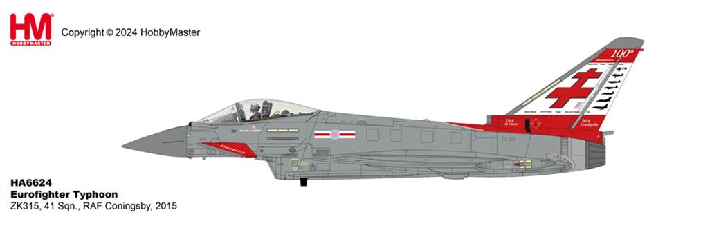 Hobby Master 1/72 HA6624 Eurofighter Typhoon ZK315 41Sqn RAF Coningsby 2015