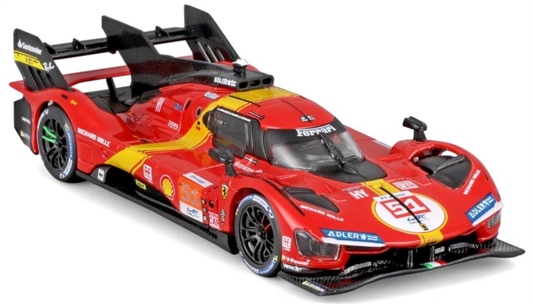 Burago 1/43 B18-36312 Ferrari Racing 499P Le Mans Hypercar #51 Diecast Model