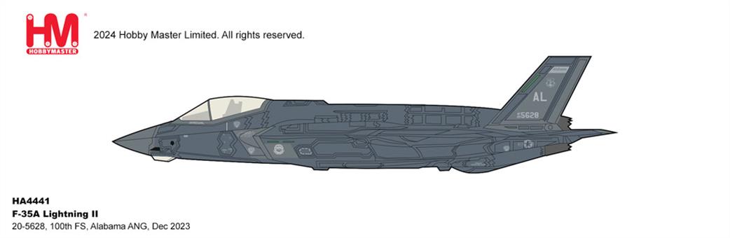 Hobby Master 1/72 HA4441 Lockheed Martin F-35A Lightning II USAF Alabama ANG