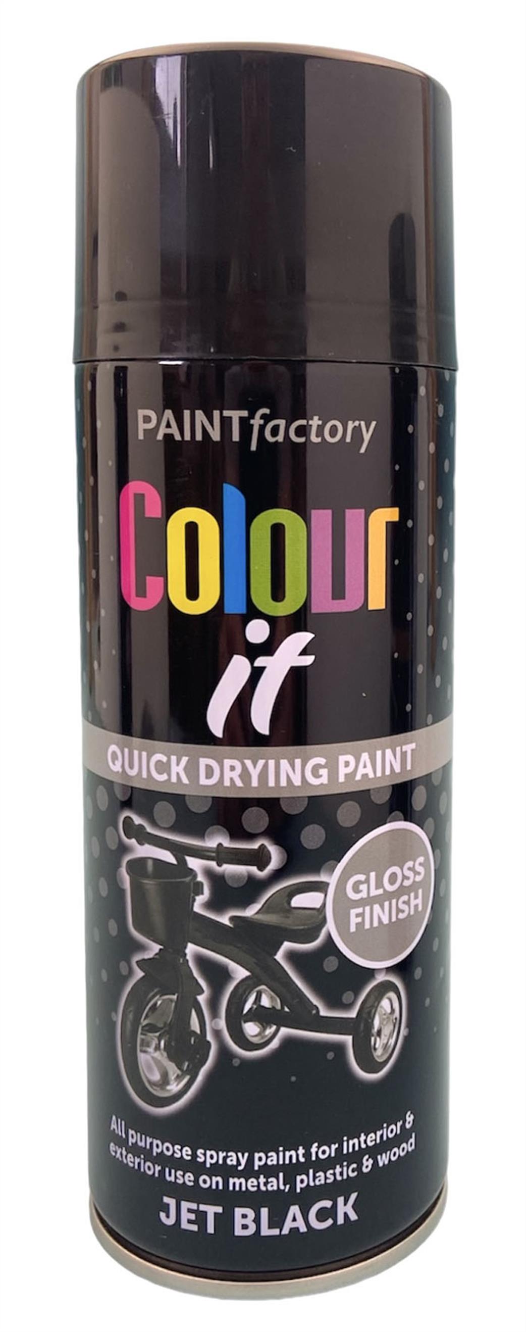 Paint Factory  1732PR Gloss Black Spray Paint 400ml