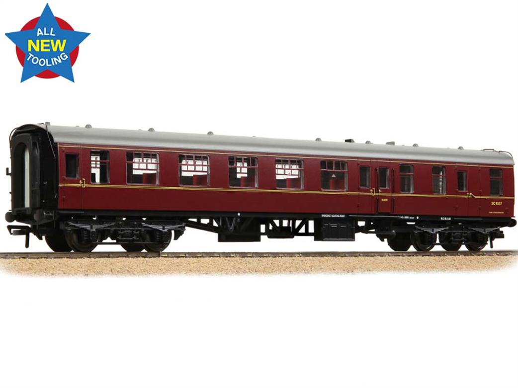 Bachmann OO 39-801 BR SC9357 Mk1 BSO Brake Second Class Open Coach Maroon Livery