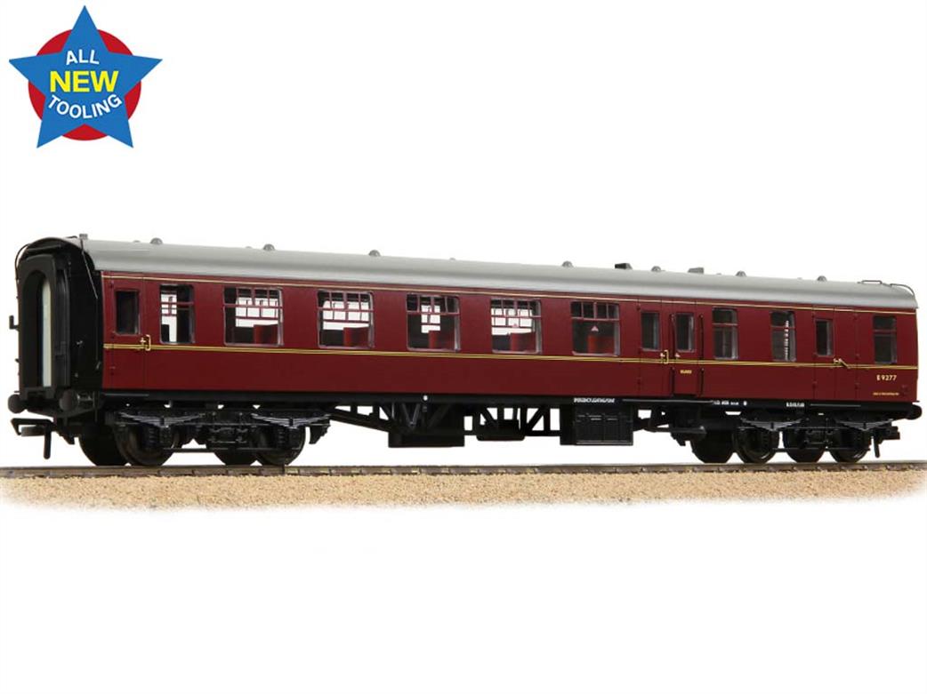 Bachmann OO 39-801A BR E9277 Mk1 BSO Brake Second Class Open Coach Maroon Livery