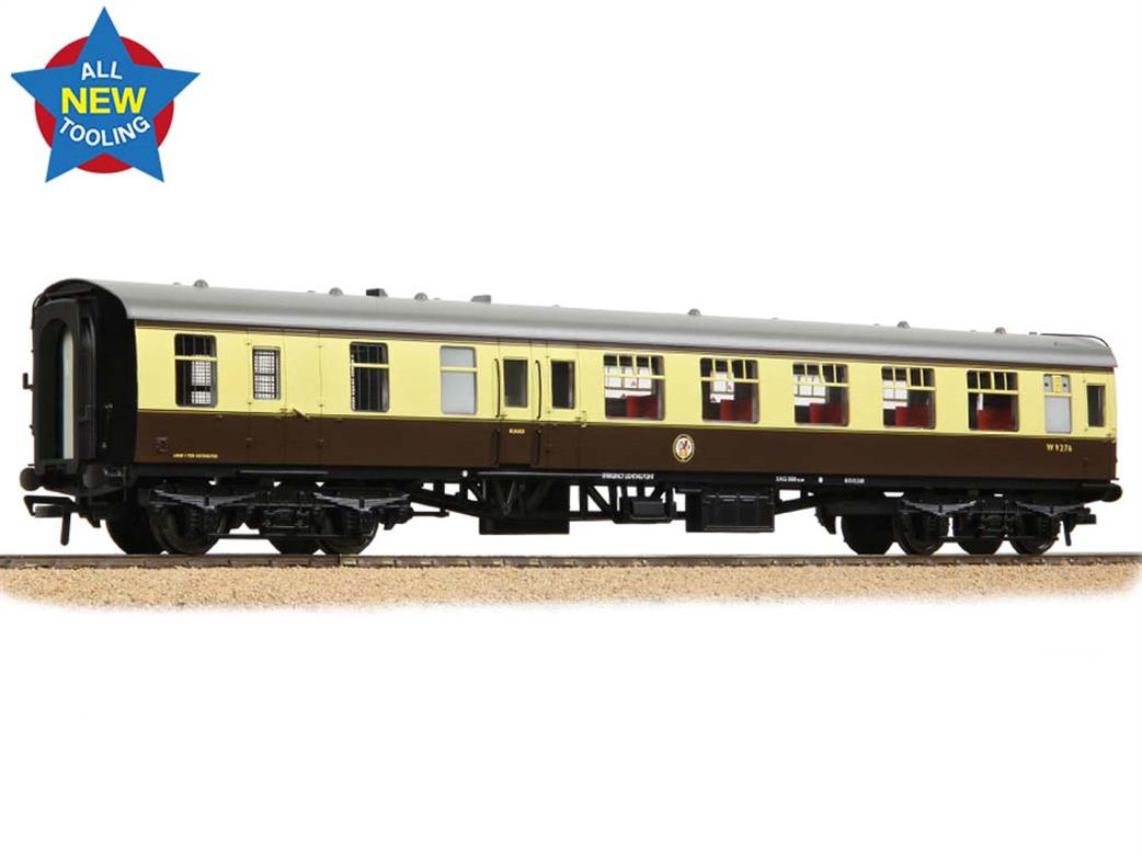 Bachmann OO 39-802 BR W9276 Mk1 BSO Brake Second Class Open Coach Chocolate & Cream Livery