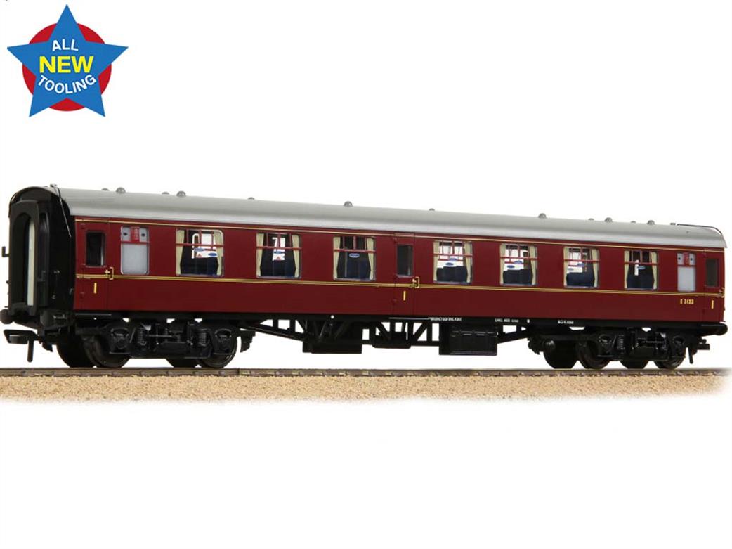 Bachmann OO 39-826A BR E3123 Mk1 FO First Class Open Coach Maroon Livery