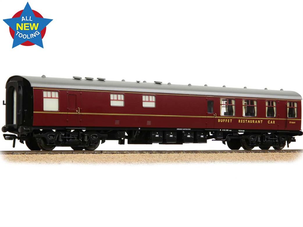 Bachmann OO 39-850 BR E1664 Mk1 RB Restaurant Buffet Coach Maroon Livery