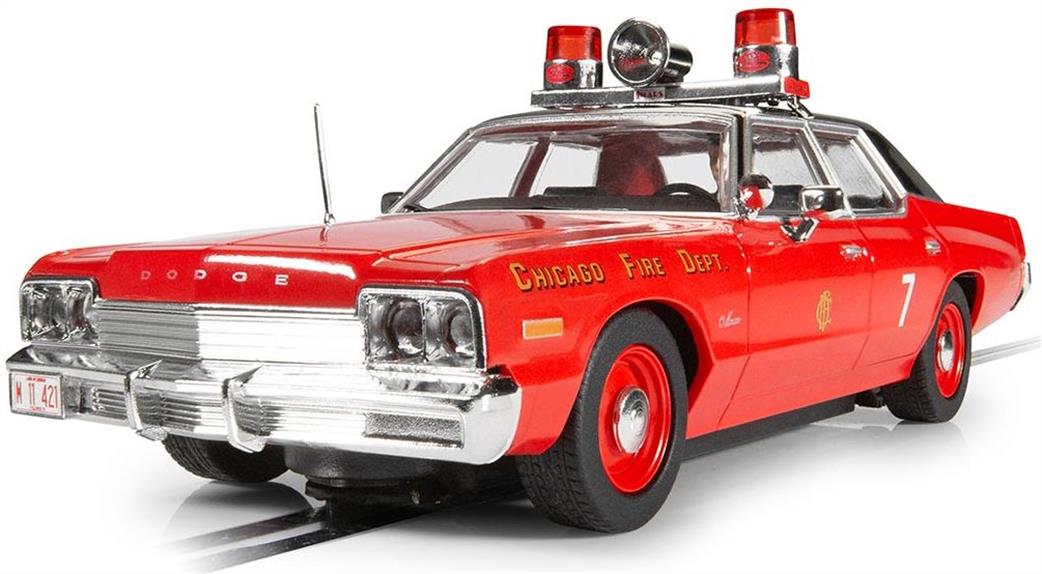 Scalextric 1/32 C4408 Dodge Monaco Chicago Fire Department Slot Car Model