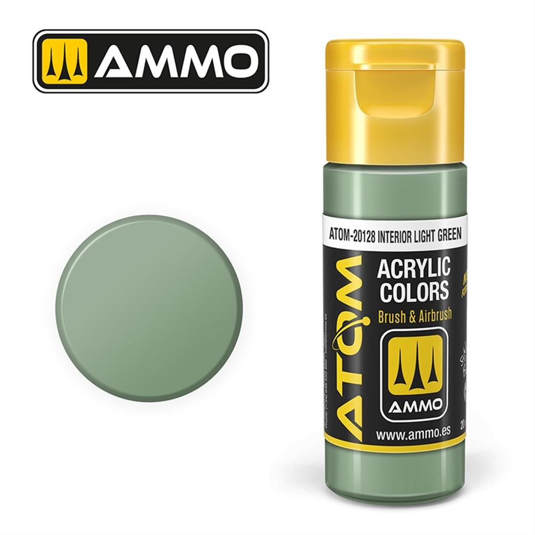 Ammo of Mig Jimenez  ATOM-20128 Atom Interior Light Green 20ml Acrylic Paint